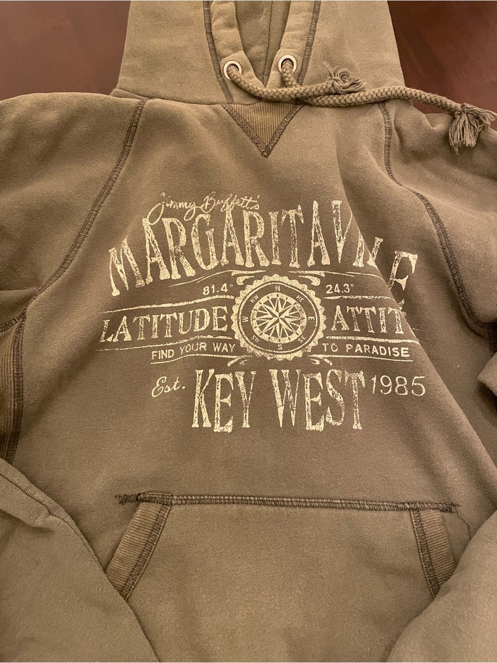 Margaritaville Olive Hoodie with Key West Logo